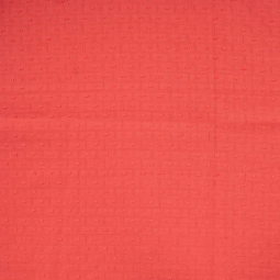 Tissu voile de coton - Plumetis corail