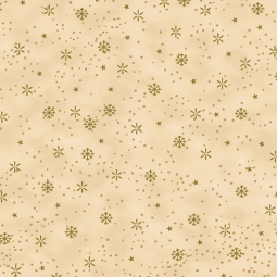 Tissu Noël - We love Christmas - Flocon doré