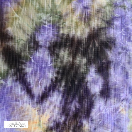 Tissu polyester Plissé - Violet vert