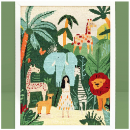 Canevas - Au parc de la jungle
