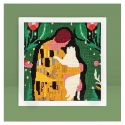 Canevas - Le baiser Félin