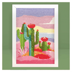 Canevas - Le rivage de cactus