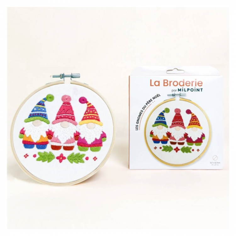 Kit de broderie - Les gnomes du père Noel