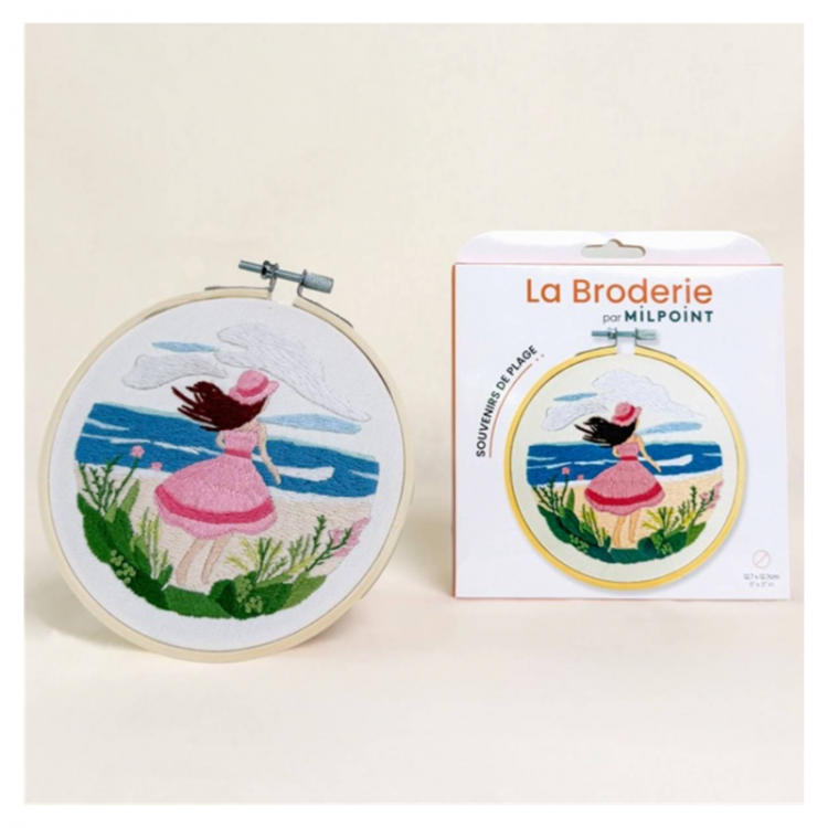 Kit de broderie - Souvenir de plage