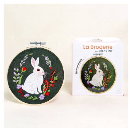 Kit de broderie - Lapin au jardin