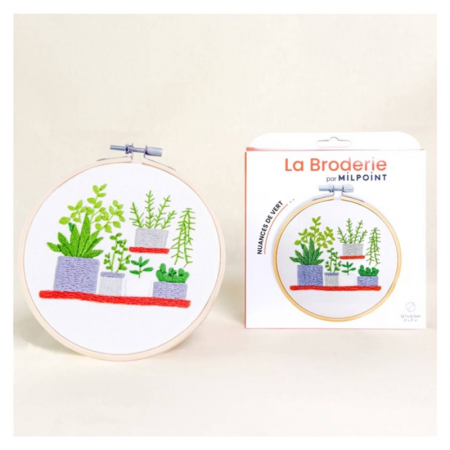 Kit de broderie - Nuances de vert
