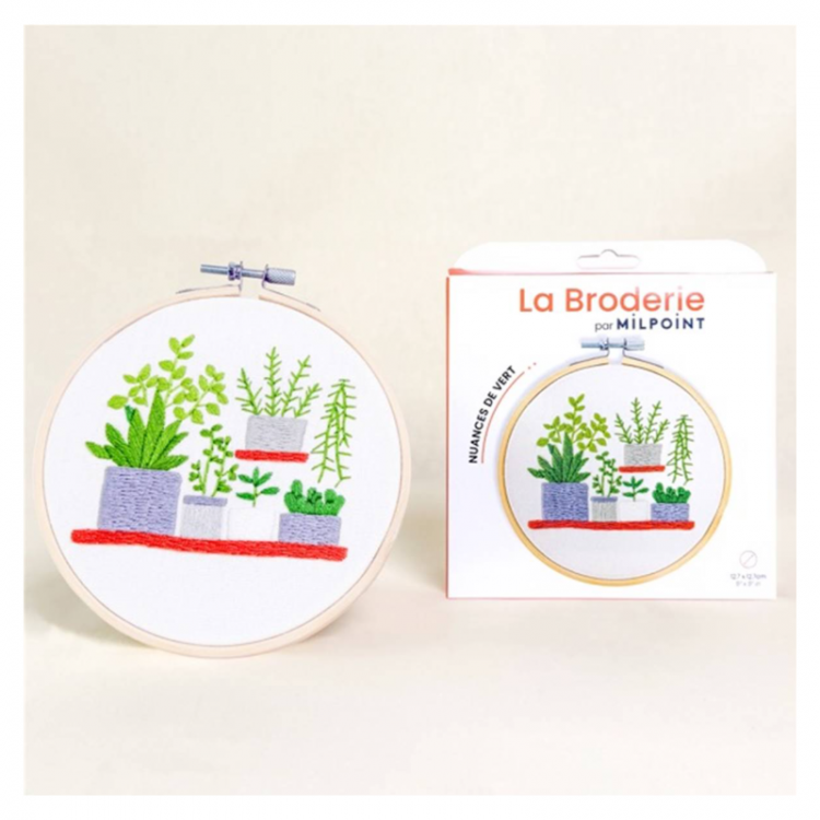 Kit de broderie - Nuances de vert