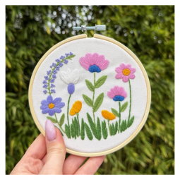 Kit de broderie - Prairie pastel