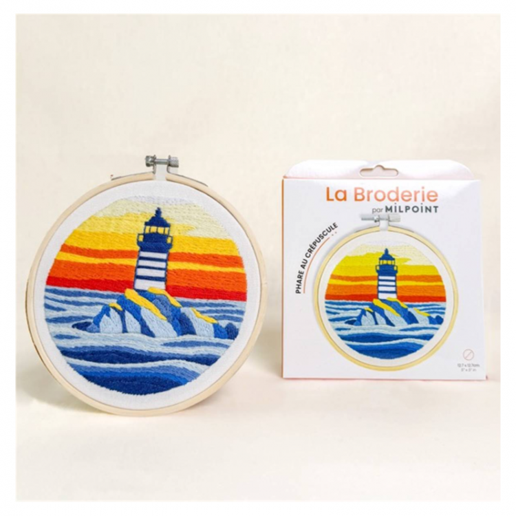 Kit de broderie - Phare au crépuscule