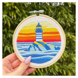 Kit de broderie - Phare au crépuscule
