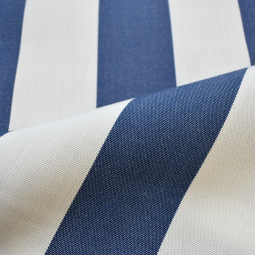 Toile extérieure - Rayure ecru et bleu marine