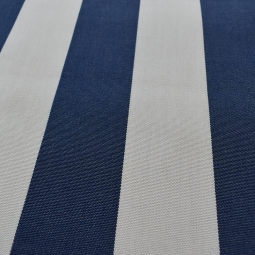 Toile extérieure - Rayure ecru et bleu marine