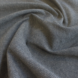 Tissu Panama - chiné noir