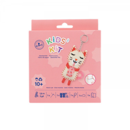 Kit couture feutrine enfant - Chat matcha