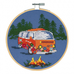 Kit de broderie - Le van orange