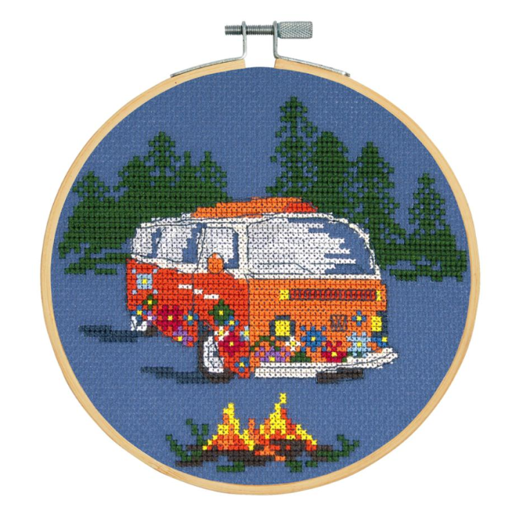 Kit de broderie - Le van orange