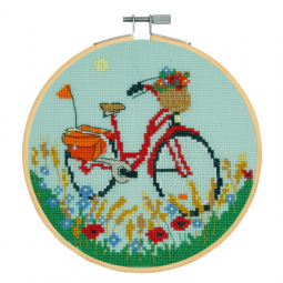 Kit de broderie - La bicyclette rouge