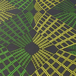 Tissu wax - Vert jaune