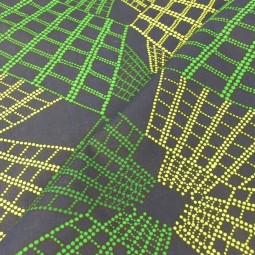 Tissu wax - Vert jaune