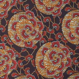 Tissu wax - Noir et rouge