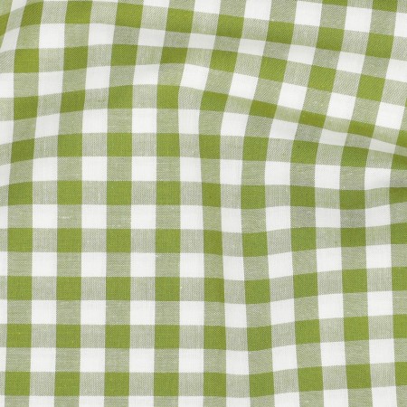 Tissu coton vichy - Citron vert