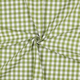 Tissu coton vichy - Citron vert
