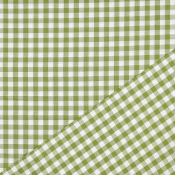 Tissu coton vichy - Citron vert
