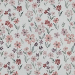 Tissu double gaze - digital flowers