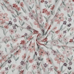 Tissu double gaze - digital flowers