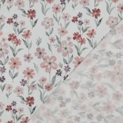 Tissu double gaze - digital flowers
