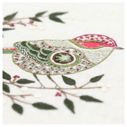 Kit de broderie - Bel oiseau de noël