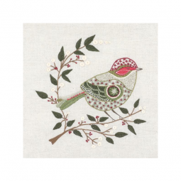 Kit de broderie - Bel oiseau de noël