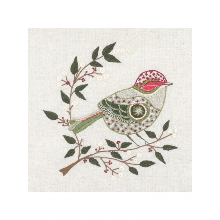 Kit de broderie - Bel oiseau de noël