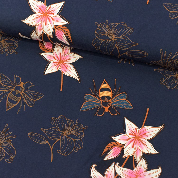 Tissu jersey Bio - ALB Stoffe - Glow lily