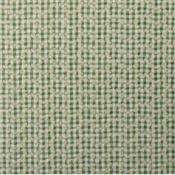 Tissu Broderie anglaise - Vichy olive