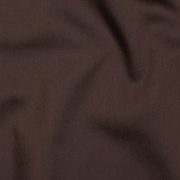 Tissu coton uni satiné - Marron