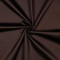 Tissu coton uni satiné - Marron