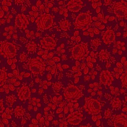 Tissu - Every heart beats true - Roses rouge