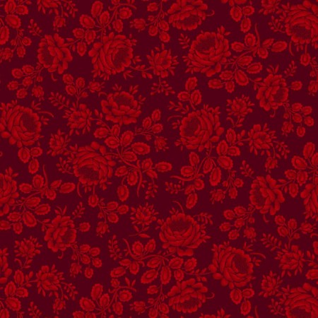 Tissu - Every heart beats true - Roses rouge