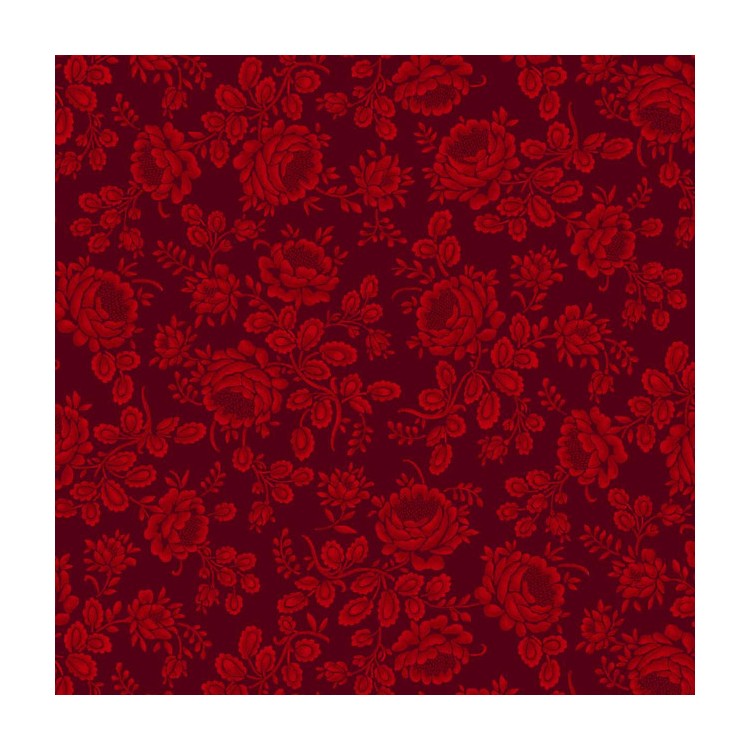 Tissu - Every heart beats true - Roses rouge