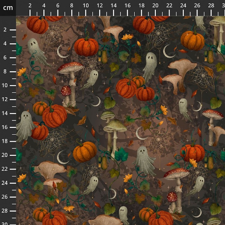 Tissu - Harvest haunt - Citrouilles et fantômes