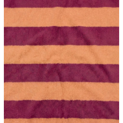 Tissu éponge Maille bouclée - Rayée sunset bordeaux