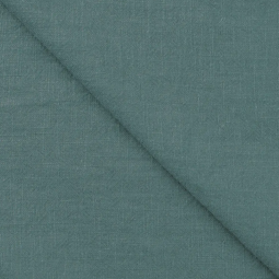 Tissu lin lavé - Dark mint