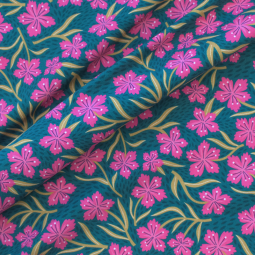 Tissu jersey Bio - ALB Stoffe - Southern ease Bloom Drift vert