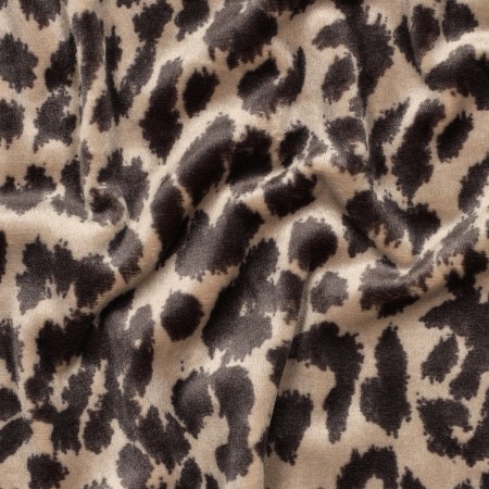 Tissu velours lisse - Léo beige