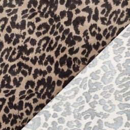 Tissu velours lisse - Léo beige