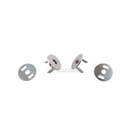 Bouton magnétique invisible 14 mm argent