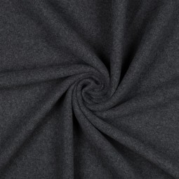 Tissu polaire chiné anthracite de coton biologique
