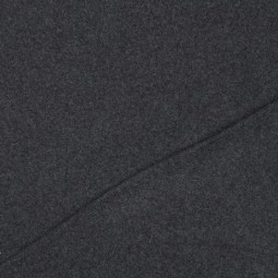 Tissu polaire chiné anthracite de coton biologique