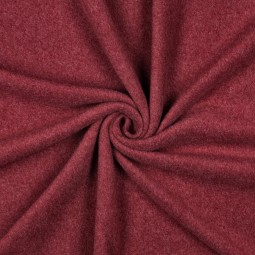 Tissu polaire chiné bordeaux de coton biologique